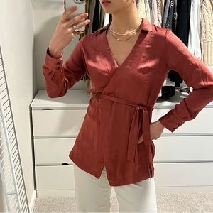 Anthropologie kimono satin top
